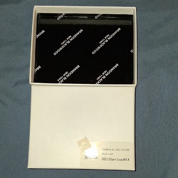 Brandon Blackwood Black Card Holder with Gold Trim - Picture 8 of 9